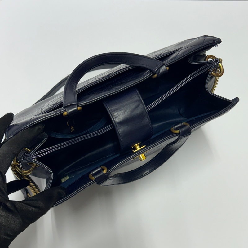 （極稀有 入手30萬台幣） Chanel 香奈兒 皺紋牛皮 菱格紋 托特+手提+斜背包-23