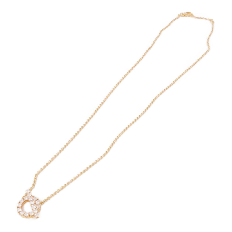HERMES 18K玫瑰金Finesse Pendant Diamond Necklace鑽石項鍊-3