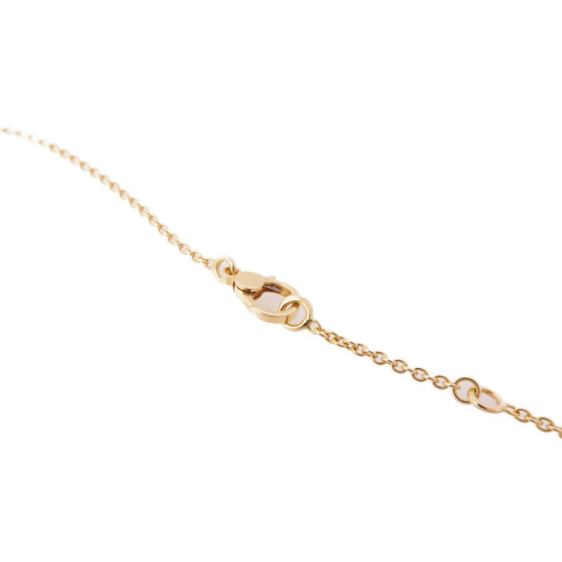 HERMES 18K玫瑰金Finesse Pendant Diamond Necklace鑽石項鍊-4