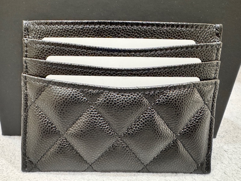 全新現貨 Chanel 黑金 三層卡包-6