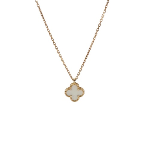 夏季百搭 Van Cleef & Arpels 梵克雅寶 Sweet Alhambra18K黃金貝母四葉草項鍊