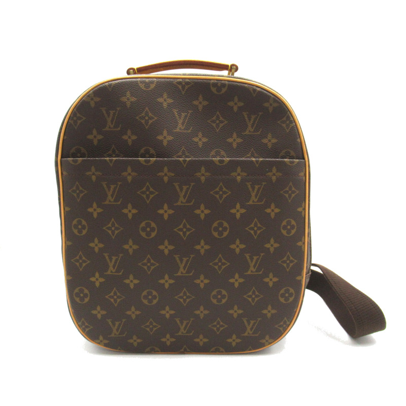 棕色 原花 帆布 Sac a Dos Packall 肩背包 M51132-0