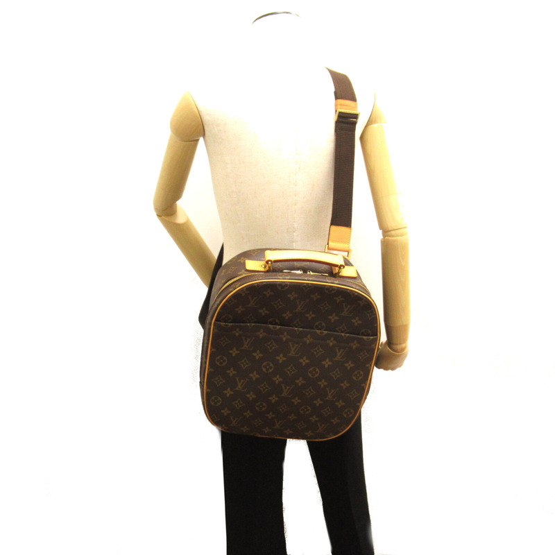 棕色 原花 帆布 Sac a Dos Packall 肩背包 M51132-4