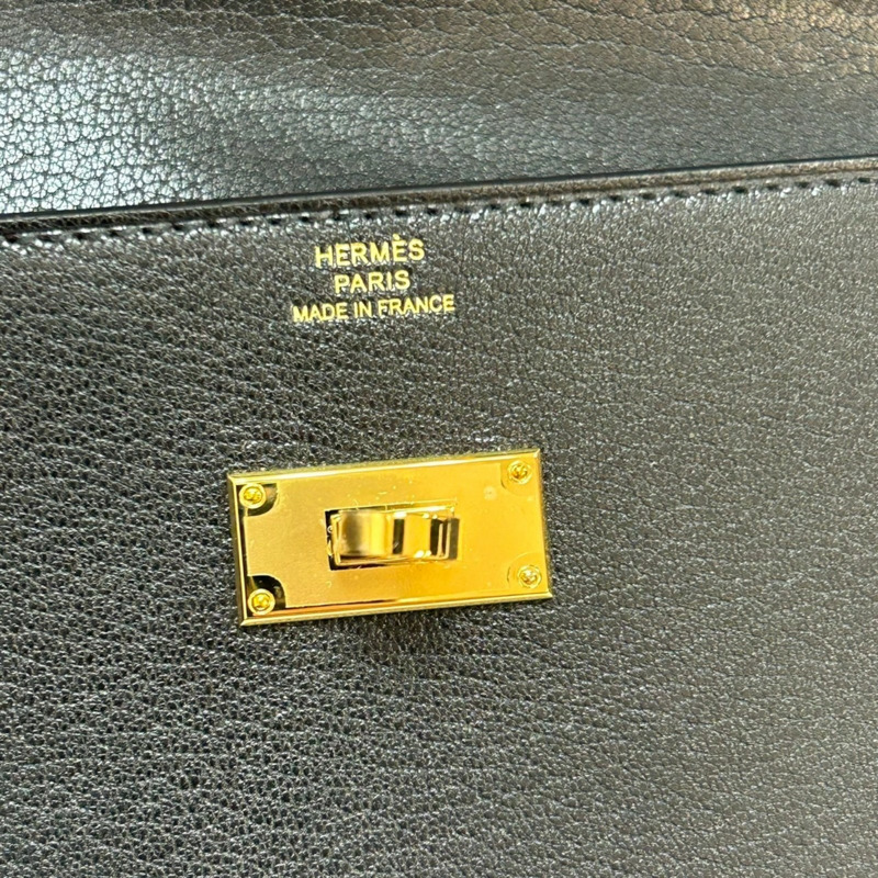 【再降價】黑色 牛皮 Kelly Pocket Long 手拿包 長夾-12