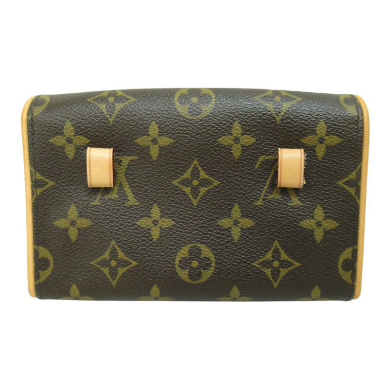 棕色 原花 帆布 Pochette Florentine 腰包 金扣 M51855-1