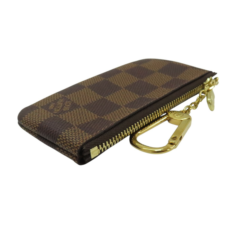 棕色 棋盤格 帆布 Key Pouch 零錢包 N62658-3
