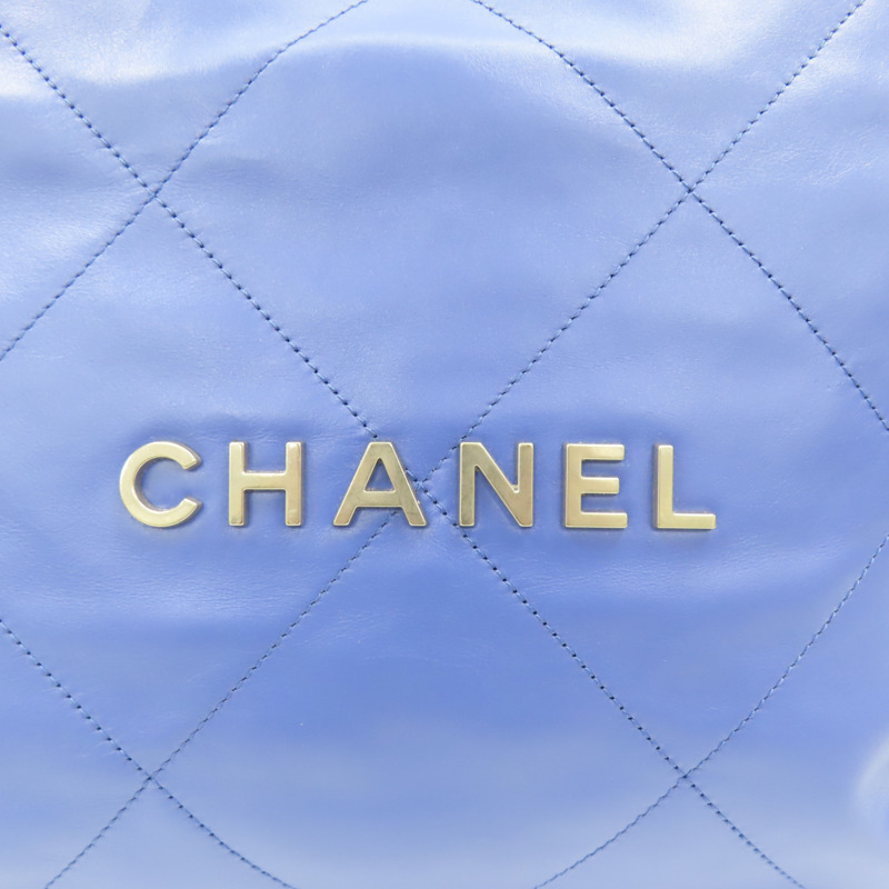 【再降價】藍色紫色皮革22肩背-7