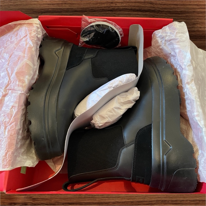 Hunter-女鞋-Explorer鬆緊口皮革踝靴(雨靴) 黑色-3