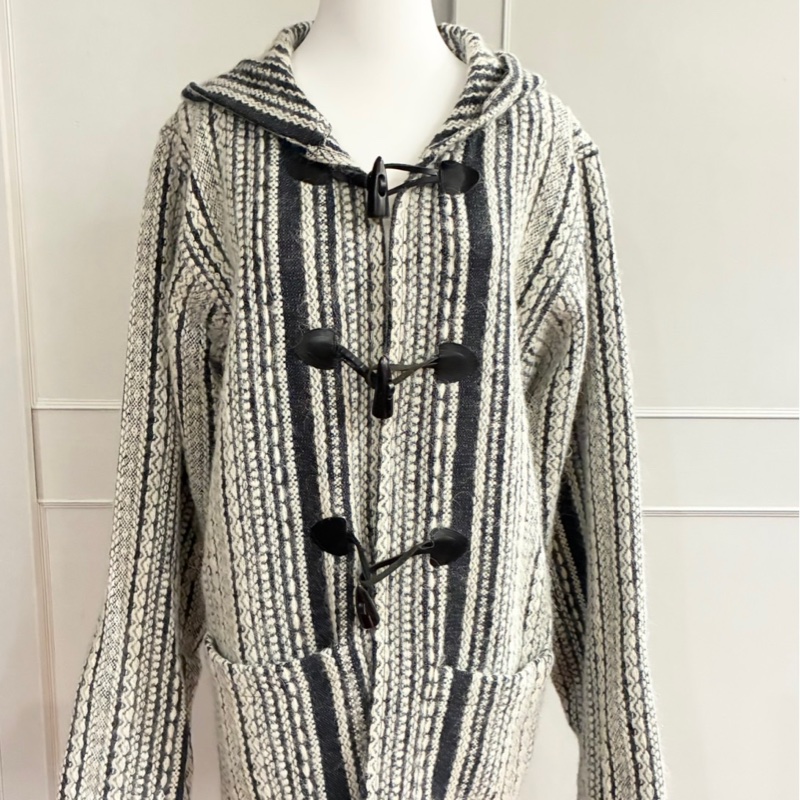 全新原價1萬多Agnes b. Homme Paris毛衣牛角釦羊毛外套-1