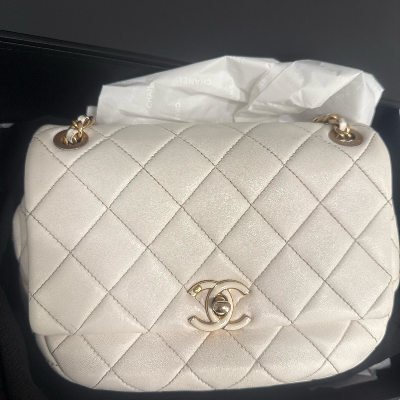 Chanel 24P春夏限定白金羊鏈條方胖-4