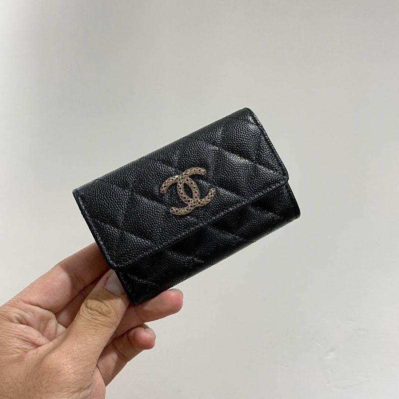 Chanel 2023P 鏤空Logo 三折短夾絕版品,全新-6
