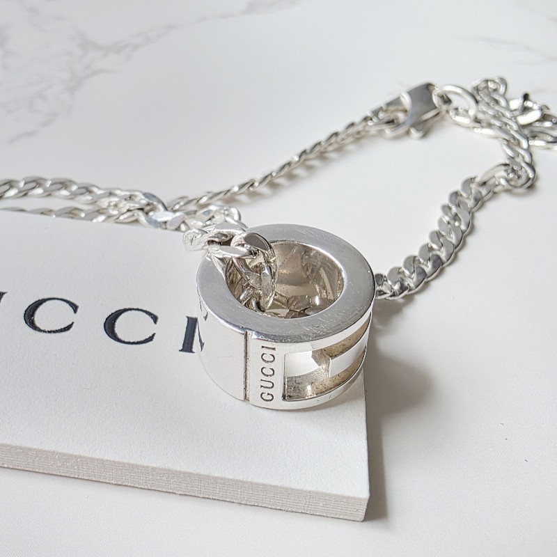 Gucci 鏤空G環戒指項鍊-7
