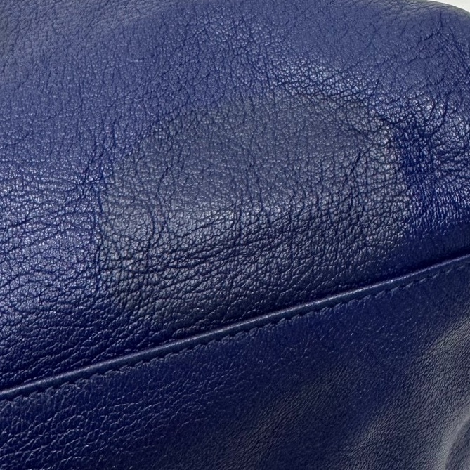BALENCIAGA巴黎世家Metallic Edge Velo 藍色 山羊皮 機車包 手提包 肩背包 側背包 斜背包-26
