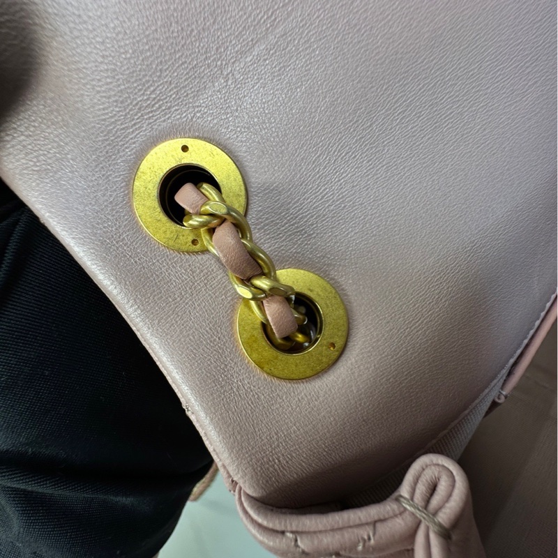 Chanel 19系列 櫻花粉 可斜背 跨背 肩背 捷克購入-15