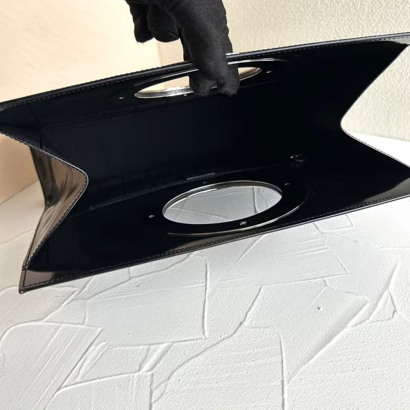 稀有古董包 Celine黑銀色大圓環托特包 手提包 手挽包 中古二手包-8