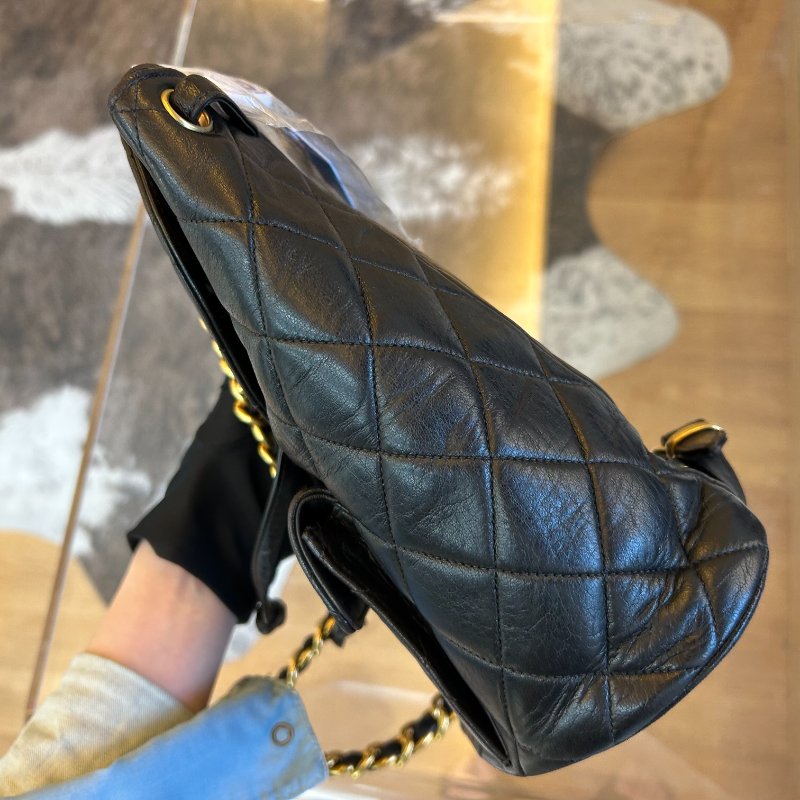 Chanel 香奈兒黑金雙c扣duma雙肩包-11