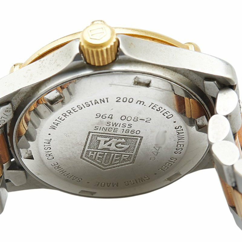泰格豪雅 2000 腕錶 964.008-2 石英 金色錶盤 不鏽鋼 鍍層 女士腕錶 HEUER-4