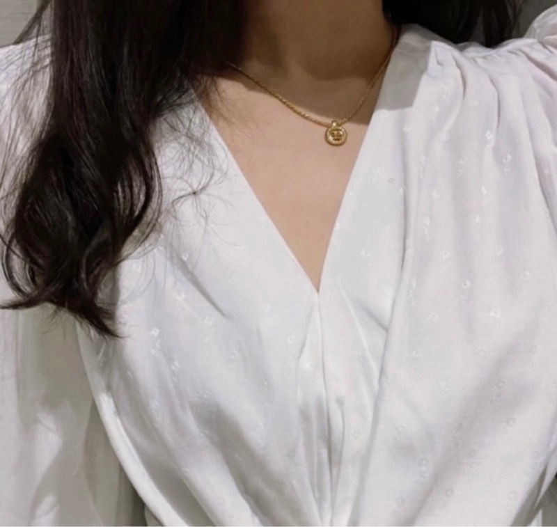 Christian Dior 經典金色CD麻花邊項鍊 美款✨-9