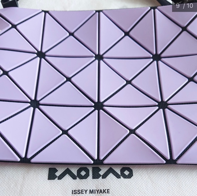 ISSEY MIYAKE 三宅一生 BAOBAO 經典4x3 薰衣草淡紫 斜肩背包 (近全新)✨-8