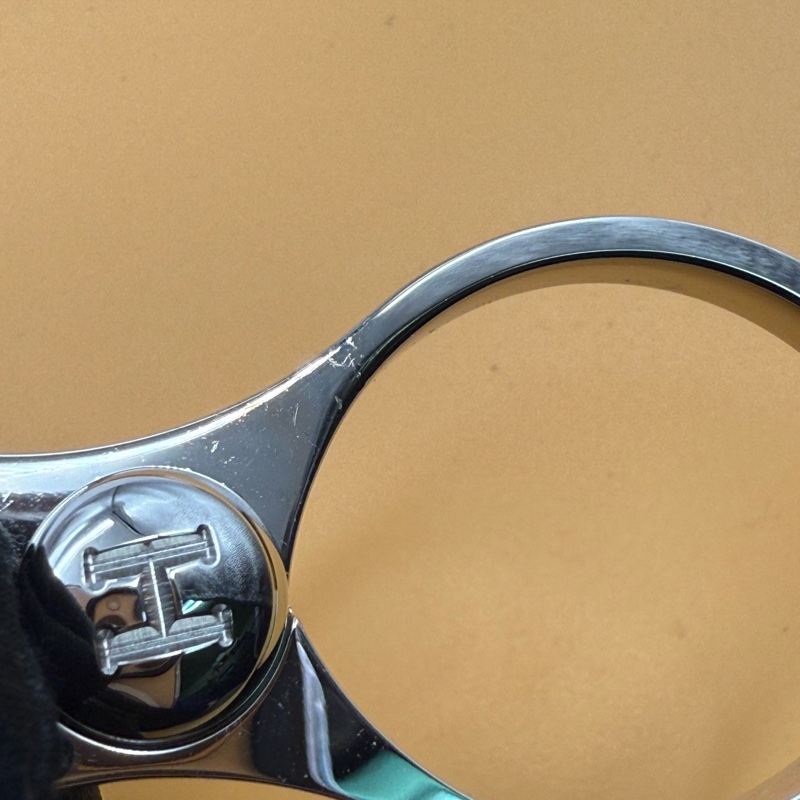 HERMES 愛馬仕 全新 手套夾 銀色-6