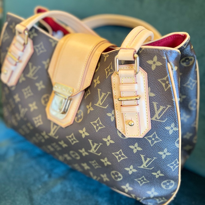 Louis Vuitton 路易威登 Greet 手袋 M55210 PVC 塗層帆布棕色LV-3