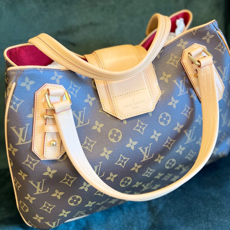 Louis Vuitton 路易威登 Greet 手袋 M55210 PVC 塗層帆布棕色LV-5