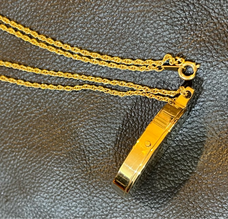超希少 DIOR古董 金色CD刻印橢圓形項鍊-20