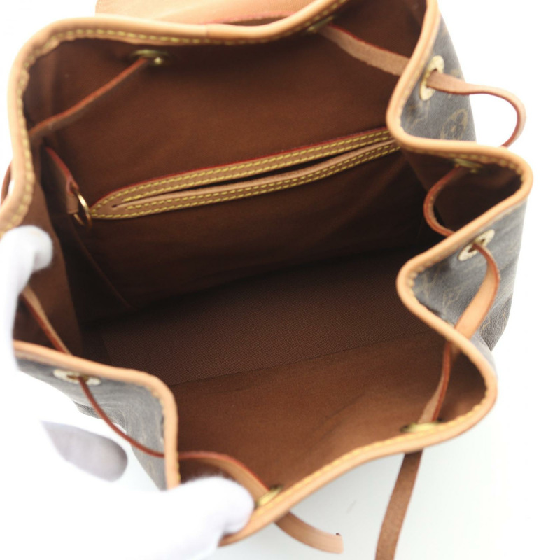 LOUIS VUITTON Montsouris 中型背包 M51136 字母棕色 二手 LV-2