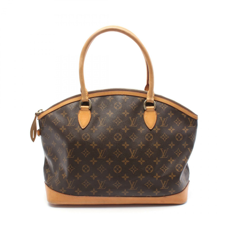 LOUIS VUITTON Lockit 水平托特單肩包 M40104 Monogram 皮革棕色-0