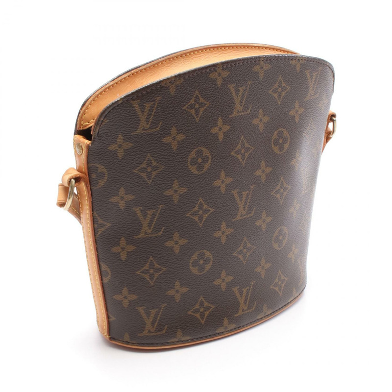 LOUIS VUITTON Drouot 單肩包 M51290 Monogram 帆布皮革棕色二手 LV-1