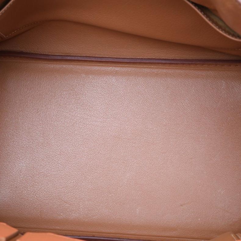 HERMES(愛馬仕) Birkin 35 3H赭石色 Epsom皮 框D 金扣-4