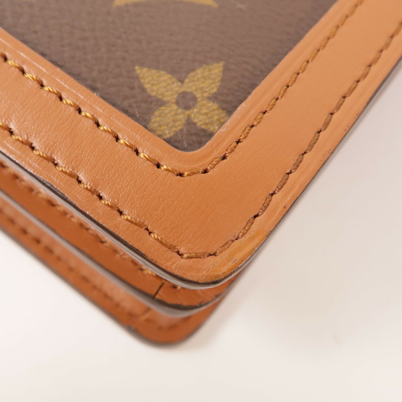 LOUIS VUITTON Monogram Reverse Dauphine MM金扣肩背袋-10
