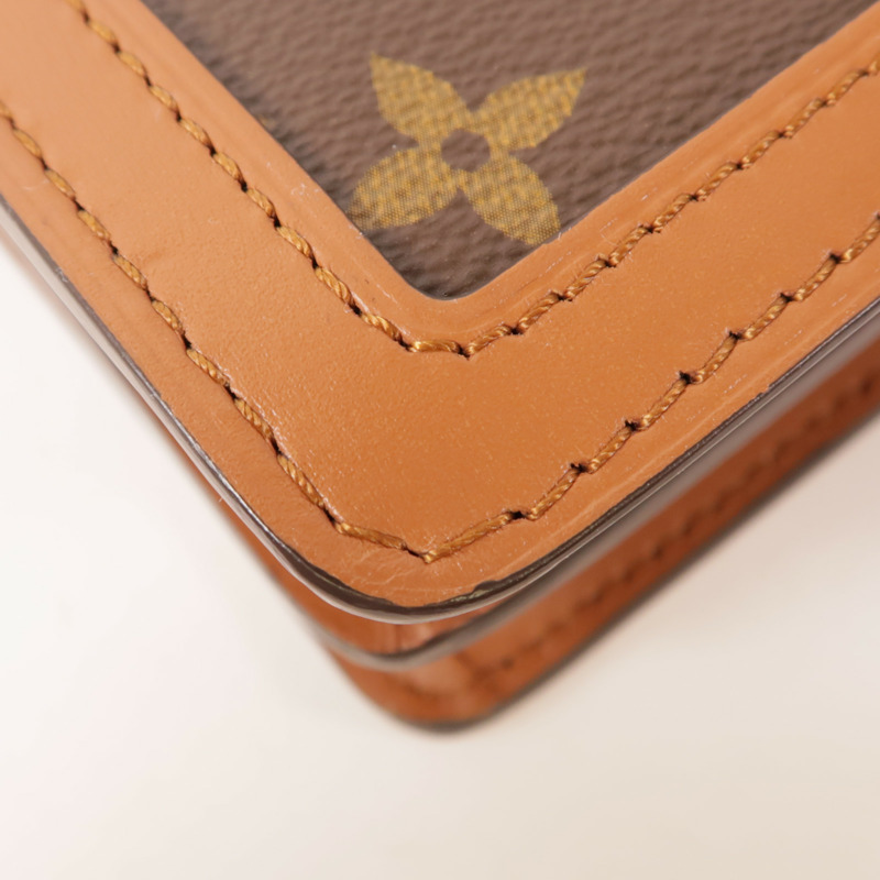 LOUIS VUITTON Monogram Reverse Dauphine MM金扣肩背袋-11