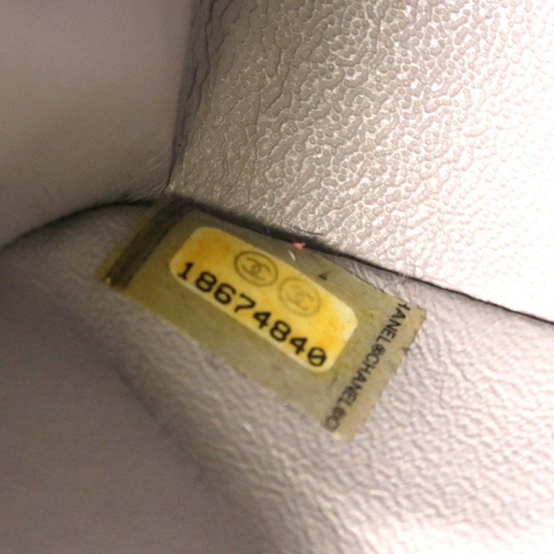 CHANEL 羊皮皮革Classic 25銀扣鏈帶肩背袋-6