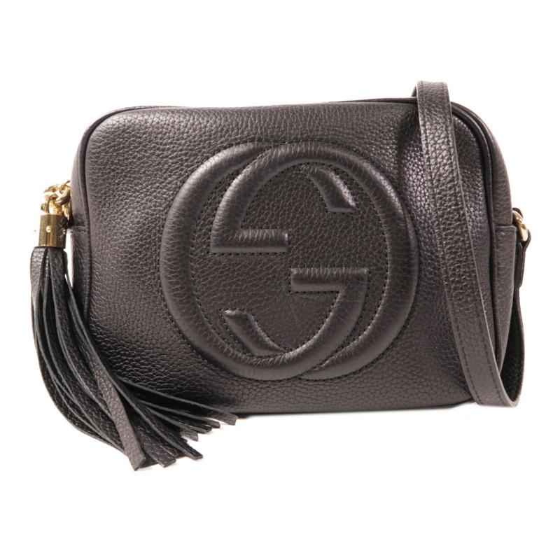 GUCCI 牛皮皮革Shoulder Bag金扣肩背袋-0