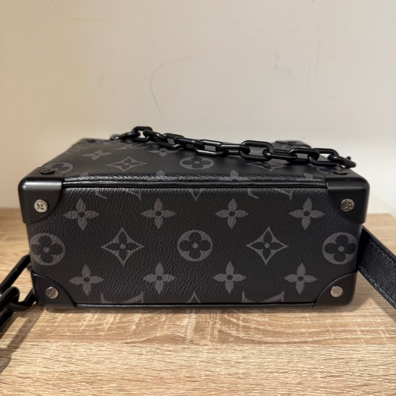 LV Mini Soft Trunk 黑灰老花箱包-6