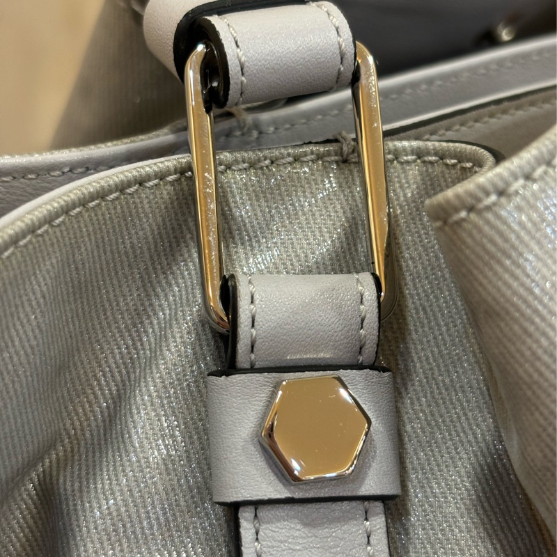 TODS NOE 霧霾灰色 防水布 氣球包肩背包手提包水桶包斜背包-13