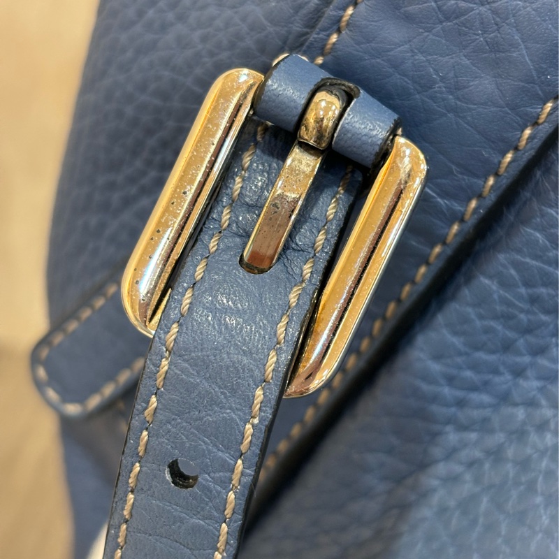 TODS 寶藍 全皮 手提包 肩背包 斜背包 兩用包 三用包 托特包 媽媽包 購物包-6