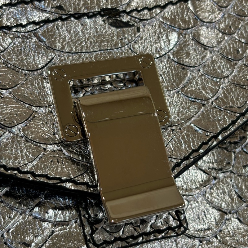 Proenza Schouler PS1 銀色 蟒蛇 蛇皮 銀釦 手提包 斜背包 肩背包 學院包-12