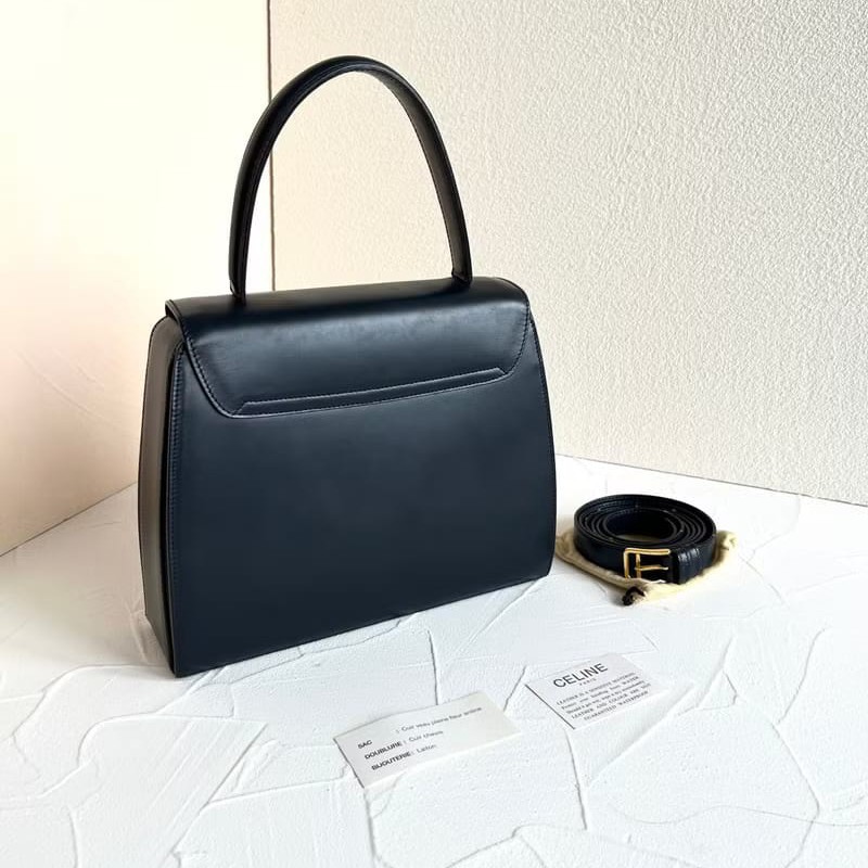 【LA LUNE】絕版中古包 Celine黑金星球單肩包 側背包 斜背包 古董包 手提包-5