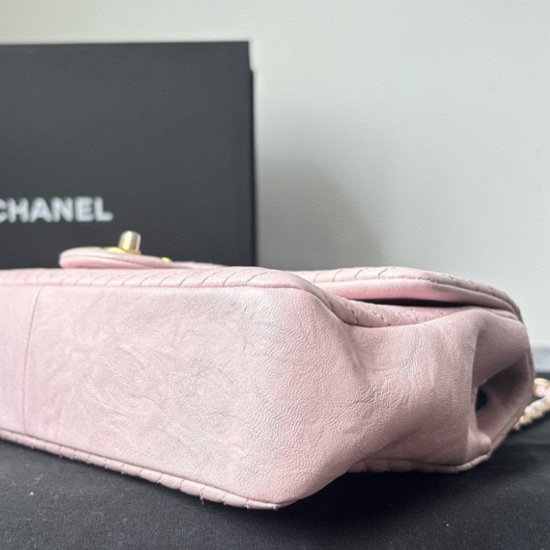Chanel V紋金幣cf中號單肩斜挎鏈條包-6