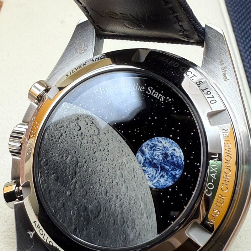 OMEGA 「銀史努比獎章」 超霸系列 週年版系列 Speedmaster Snoopy 登月錶 42毫米 不鏽鋼錶殼 塗層尼龍布料錶帶-13