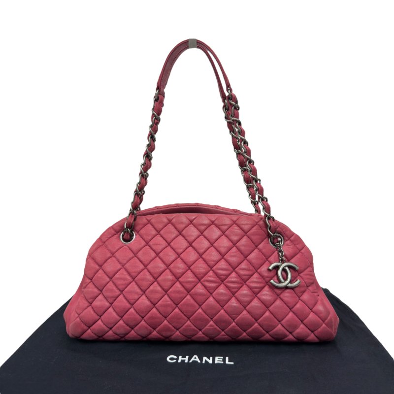 Chanel Mademoiselle 雙C 肩背包 保齡球包 餃子包-0