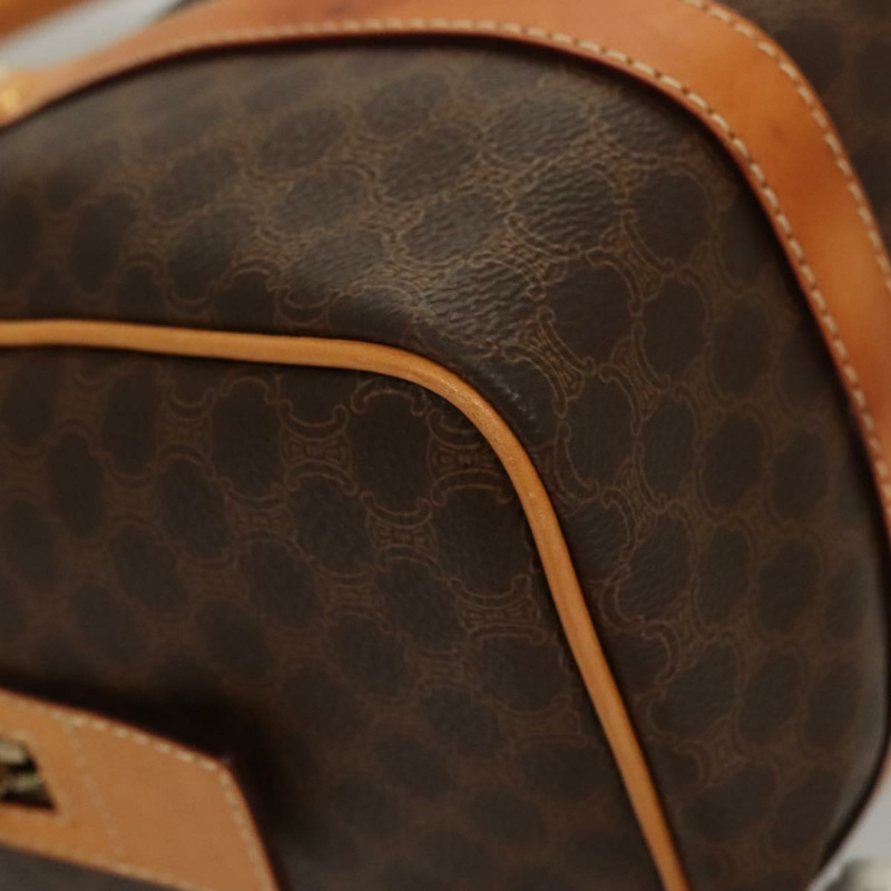 【日本直送】CELINE Macadam 帆布手提包 PVC 皮革棕金色正品 sw200-15