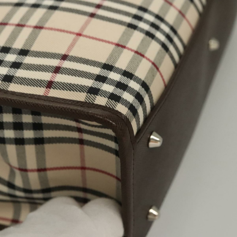 【日本直送】BURBERRY Nova 格紋帆布手提包 米色正品 sw232-8