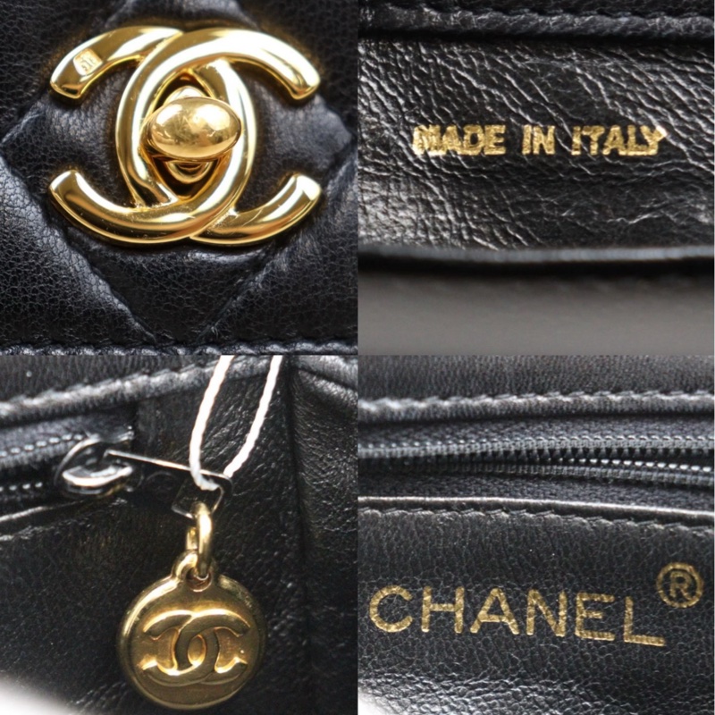 Chanel 皮革揹帶翻蓋小方胖-7