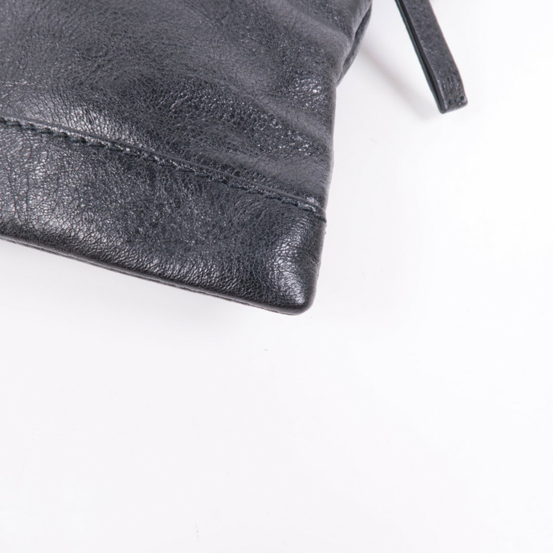 BALENCIAGA 皮革Clutch Bag銀扣手拿包-10