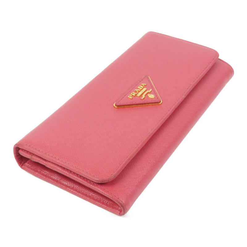 PRADA Saffiano皮革Long Wallet金扣長錢包-3