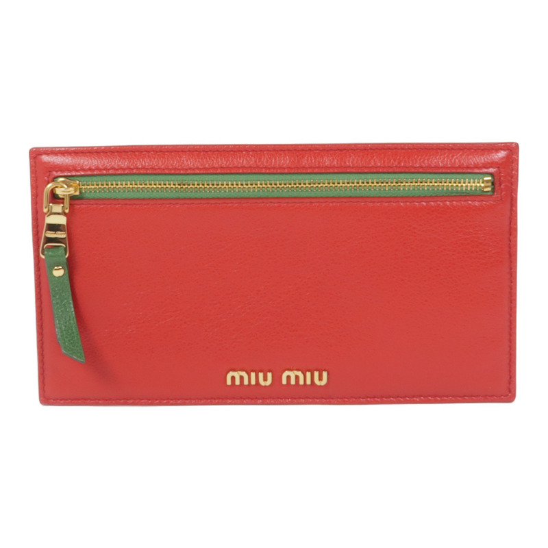 Miu Miu 皮革Long Wallet金扣長錢包-0