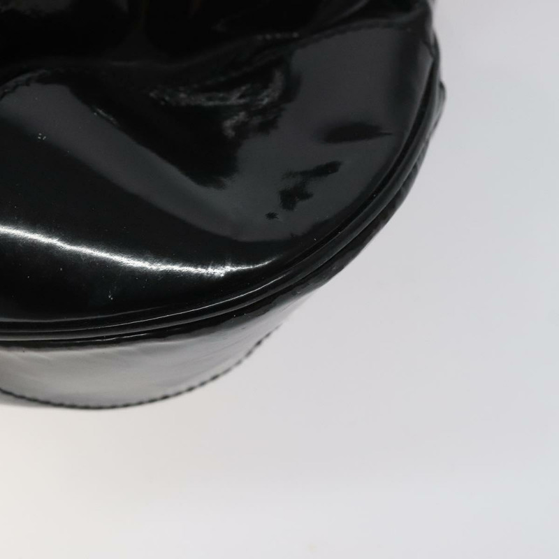 【日本直送】Salvatore Ferragamo Gancini 手提包 漆皮 黑色 銀色 正品 MY214-16